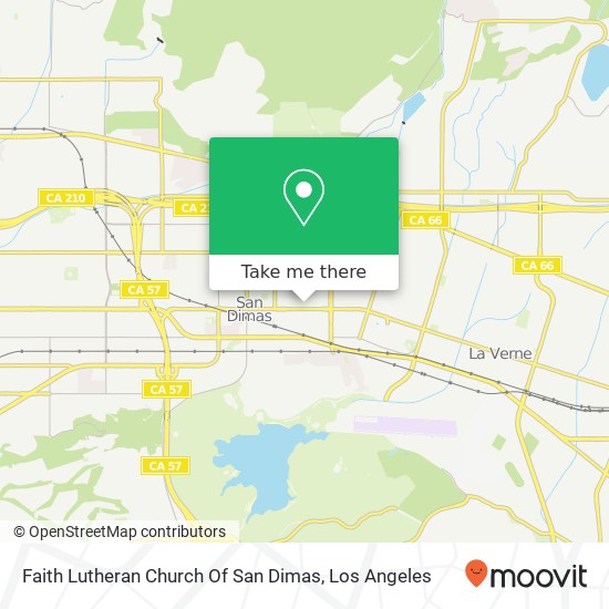 Mapa de Faith Lutheran Church Of San Dimas