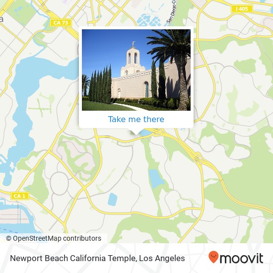 Newport Beach California Temple map