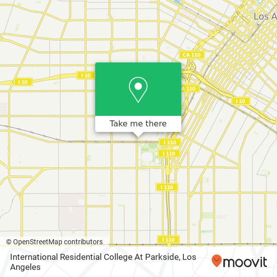 International Residential College At Parkside map