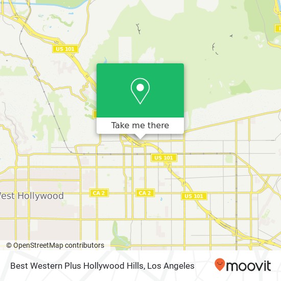 Best Western Plus Hollywood Hills map