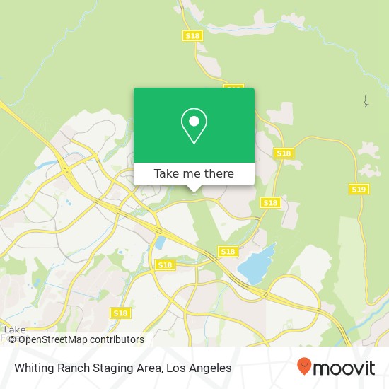 Whiting Ranch Staging Area map