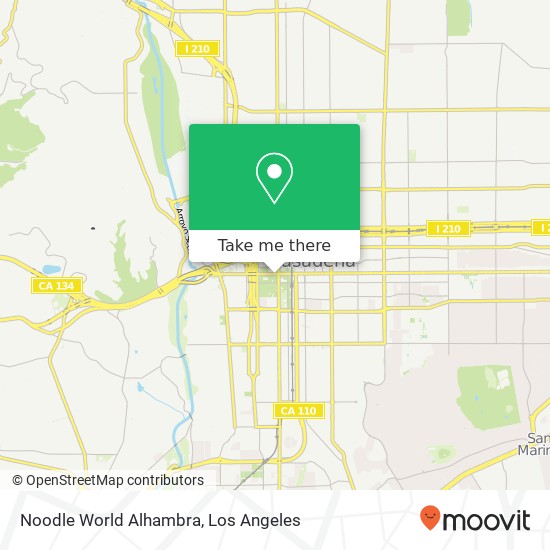 Noodle World Alhambra map