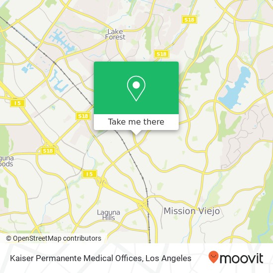 Mapa de Kaiser Permanente Medical Offices
