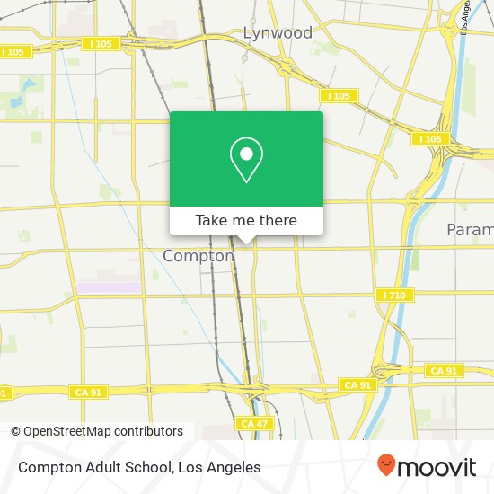 Mapa de Compton Adult School