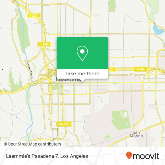 Mapa de Laemmle's Pasadena 7