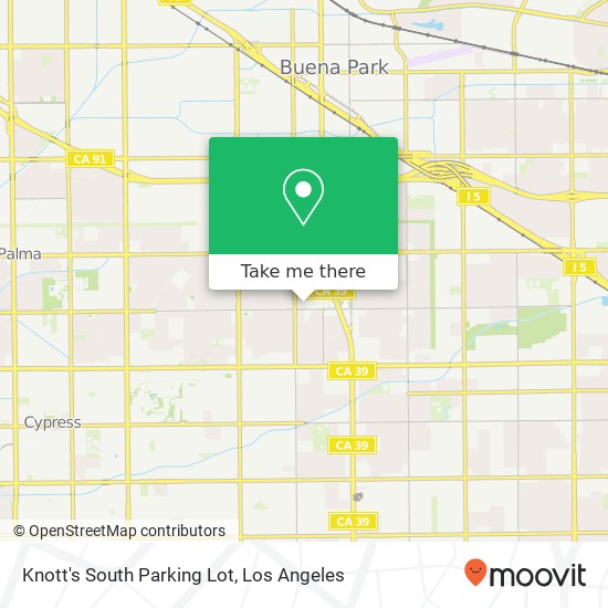 Mapa de Knott's South Parking Lot
