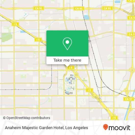 Anaheim Majestic Garden Hotel map