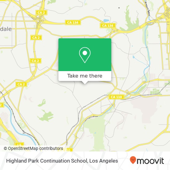 Highland Park Continuation School map