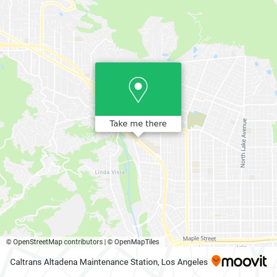 Mapa de Caltrans Altadena Maintenance Station