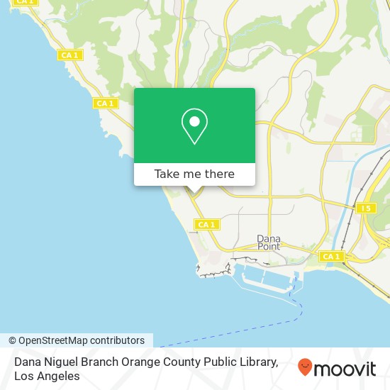 Mapa de Dana Niguel Branch Orange County Public Library