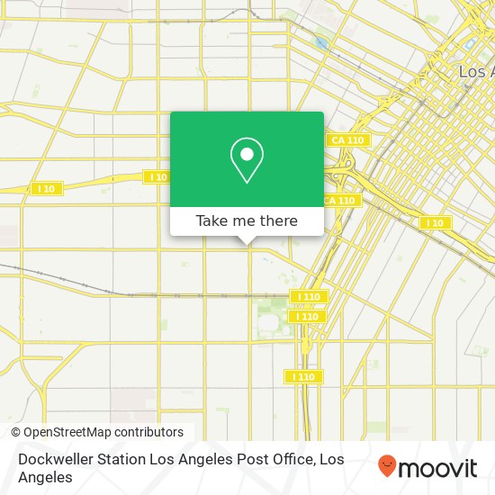Mapa de Dockweller Station Los Angeles Post Office