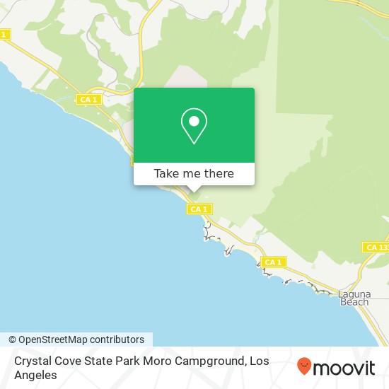 Crystal Cove State Park Moro Campground map
