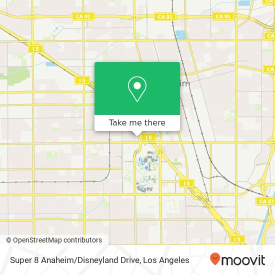 Super 8 Anaheim / Disneyland Drive map