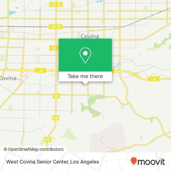 West Covina Senior Center map