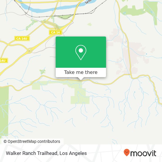 Walker Ranch Trailhead map
