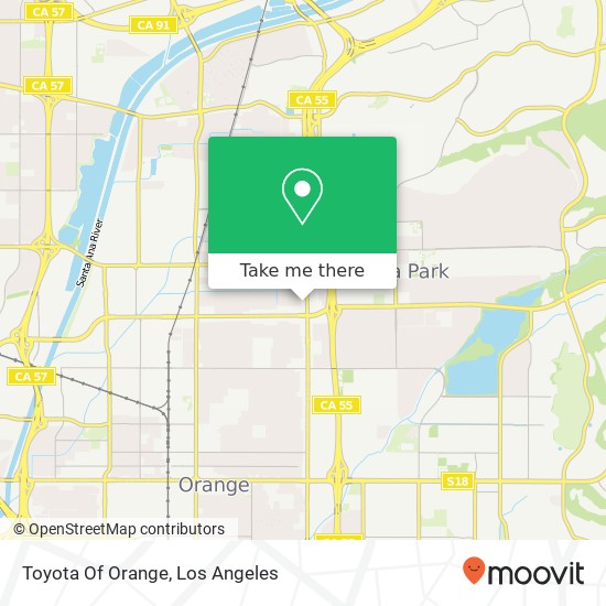 Toyota Of Orange map