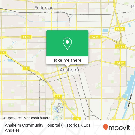 Anaheim Community Hospital (Historical) map