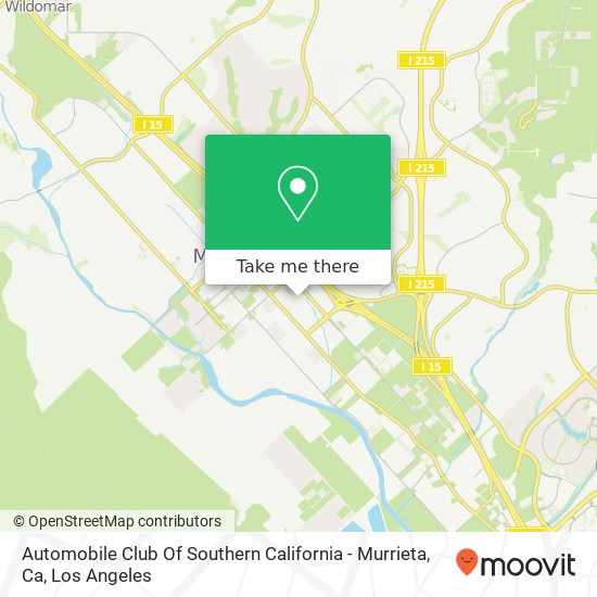 Automobile Club Of Southern California - Murrieta, Ca map