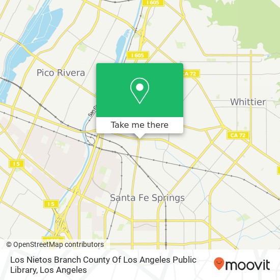 Los Nietos Branch County Of Los Angeles Public Library map
