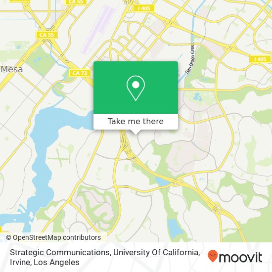 Mapa de Strategic Communications, University Of California, Irvine