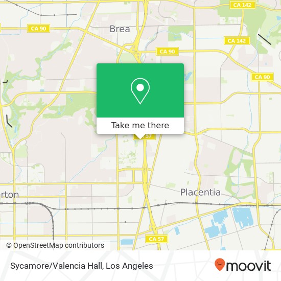 Sycamore/Valencia Hall map