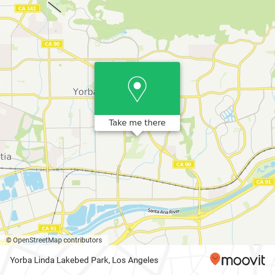 Mapa de Yorba Linda Lakebed Park