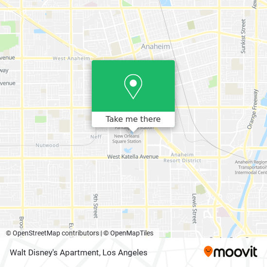 Walt Disney's Apartment map