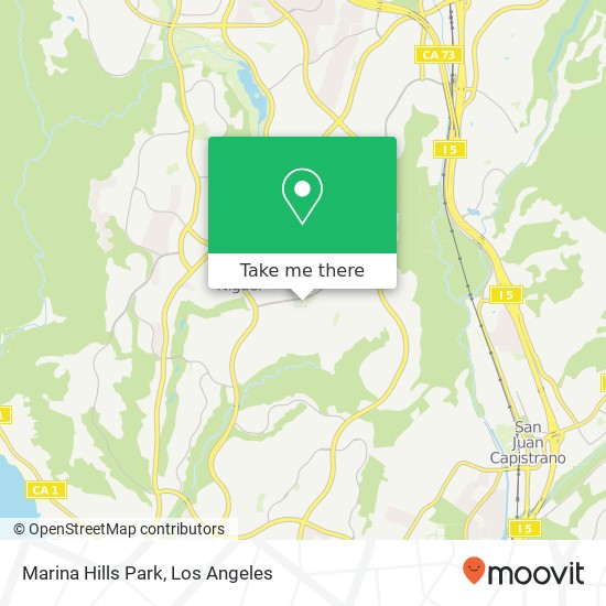 Marina Hills Park map