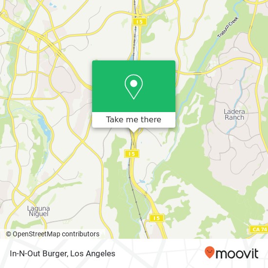 In-N-Out Burger map