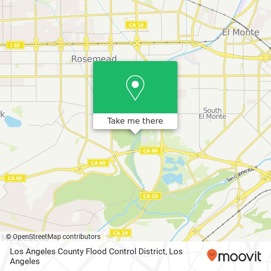 Los Angeles County Flood Control District map
