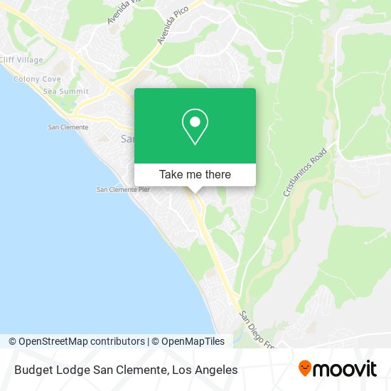 Budget Lodge San Clemente map