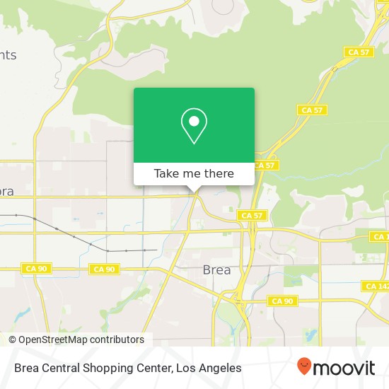 Brea Central Shopping Center map