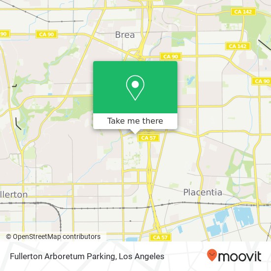 Mapa de Fullerton Arboretum Parking