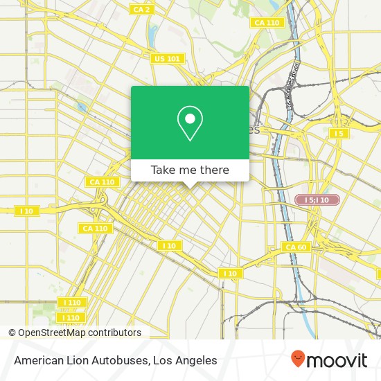 Mapa de American Lion Autobuses