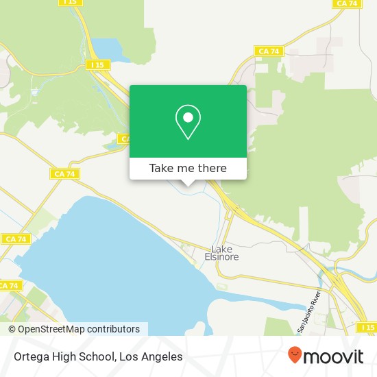 Mapa de Ortega High School