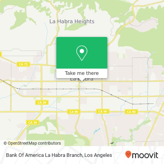 Mapa de Bank Of America La Habra Branch