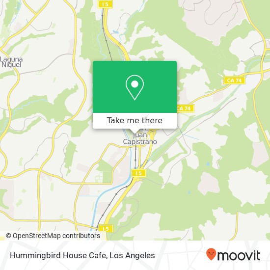 Mapa de Hummingbird House Cafe