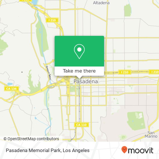 Mapa de Pasadena Memorial Park