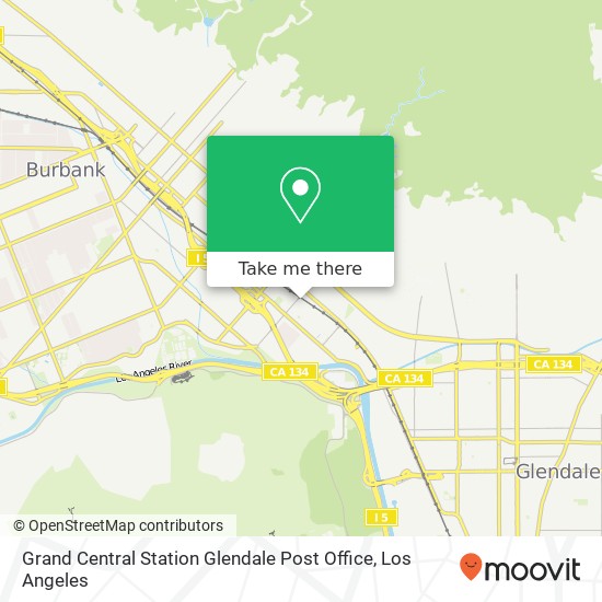 Grand Central Station Glendale Post Office map