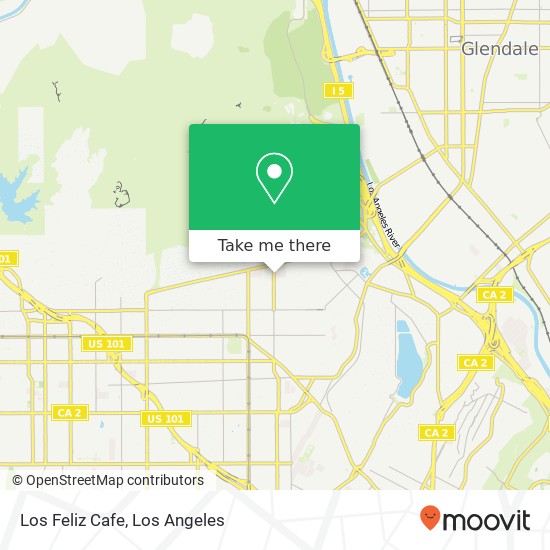 Los Feliz Cafe map