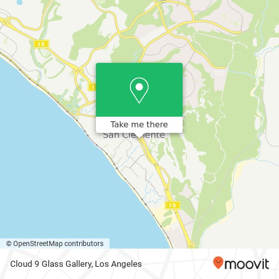Cloud 9 Glass Gallery map