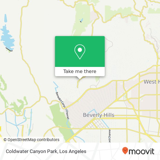 Coldwater Canyon Park map