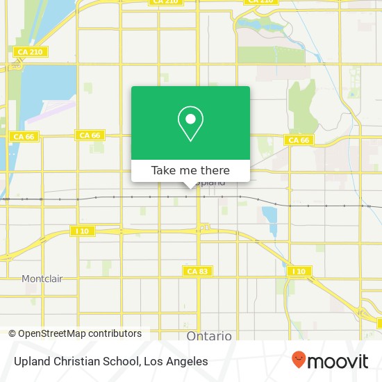 Upland Christian School map