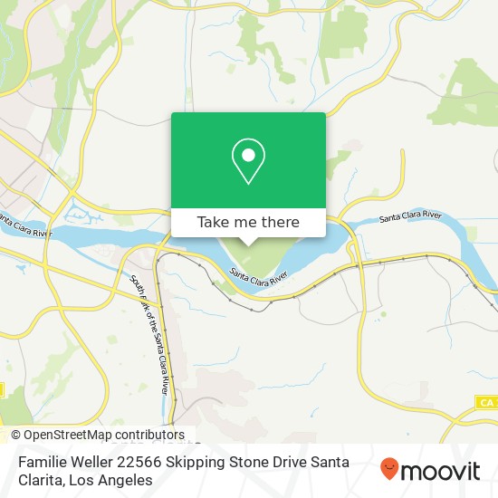 Mapa de Familie Weller 22566 Skipping Stone Drive Santa Clarita