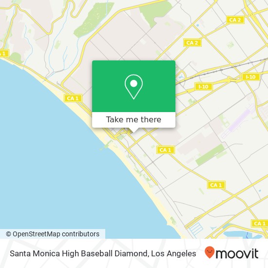 Santa Monica High Baseball Diamond map