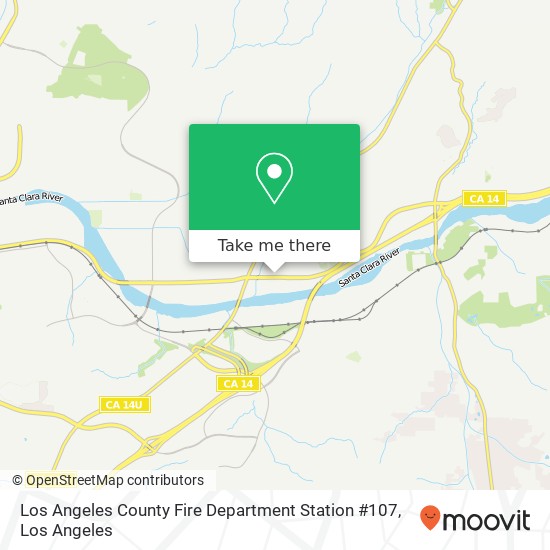 Mapa de Los Angeles County Fire Department Station #107