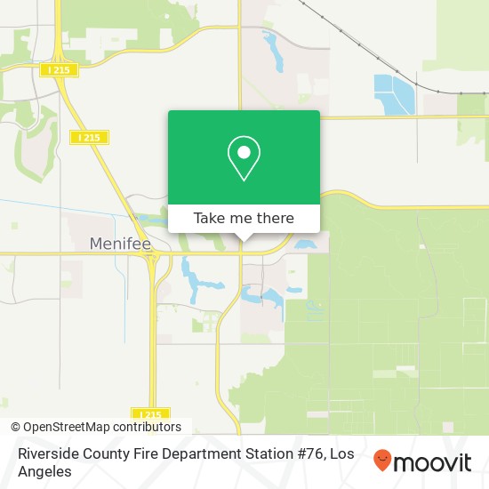 Mapa de Riverside County Fire Department Station #76