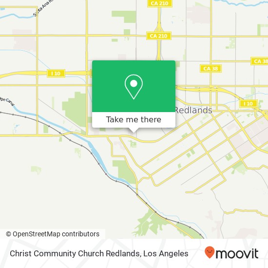 Christ Community Church Redlands map