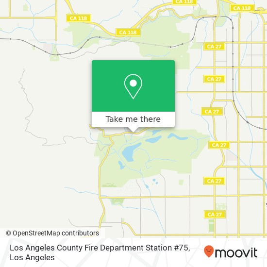 Mapa de Los Angeles County Fire Department Station #75