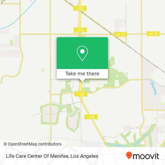 Mapa de Life Care Center Of Menifee